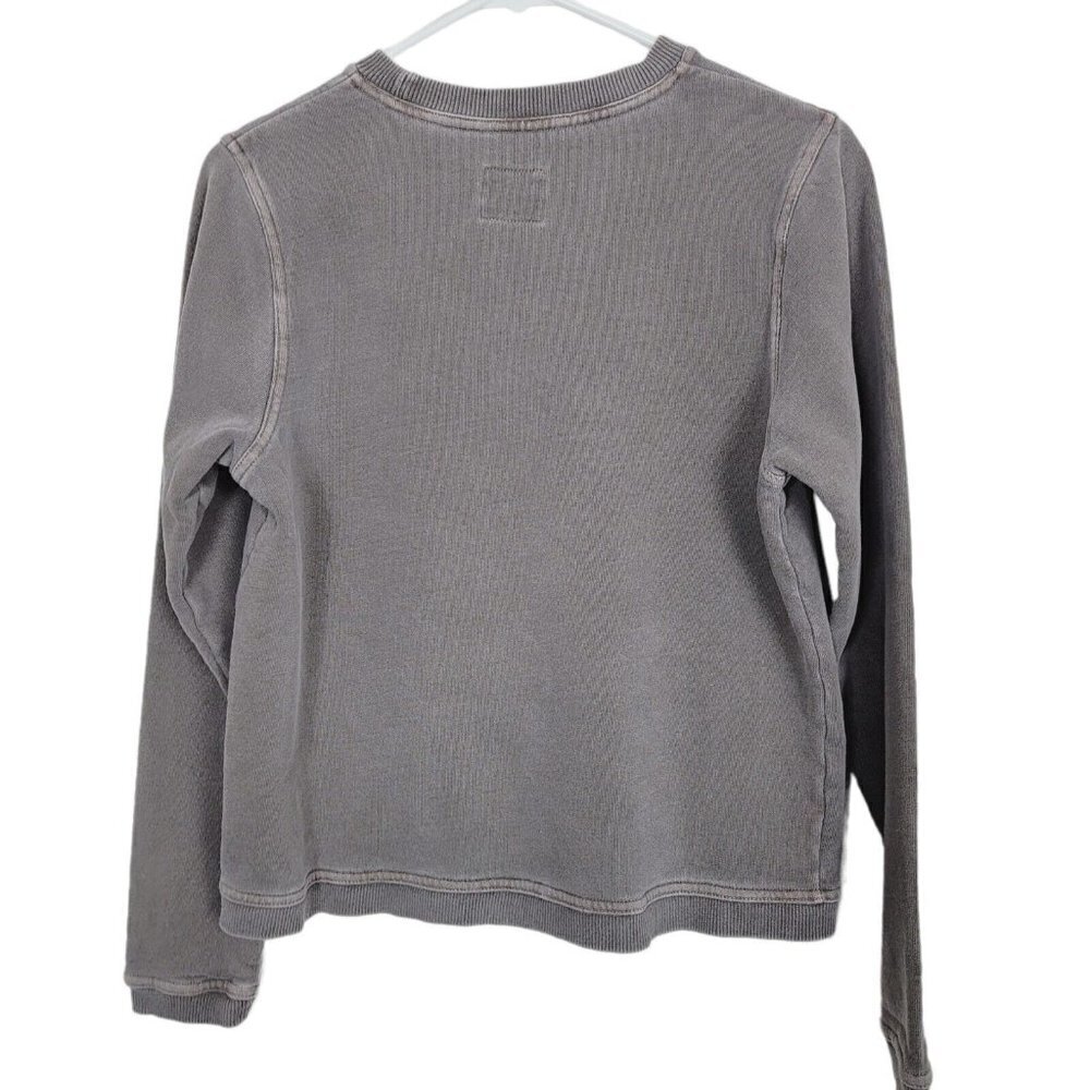 Life Is Good Sz Small Sweatshirt Gray Fleece Lined Crewneck Manufacturer Fading - Picture 2 of 7